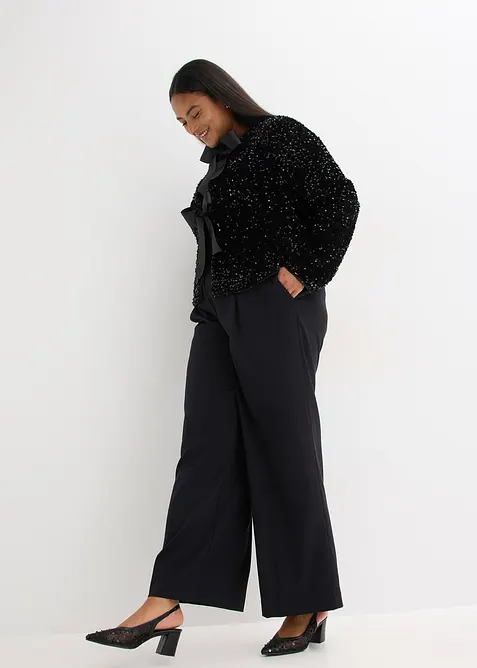 Kort jasje met pailletten, bonprix