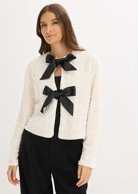 Kort jasje met pailletten, bonprix