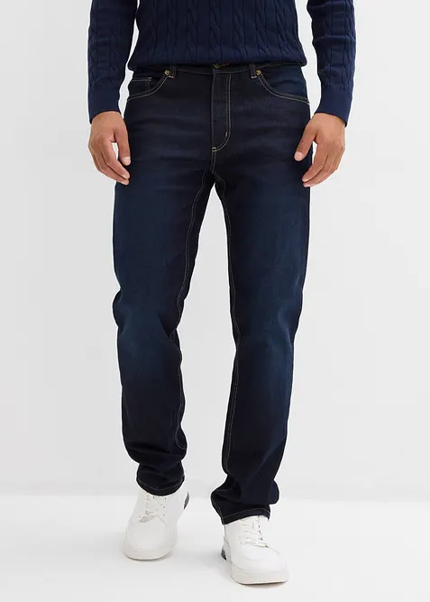 Regular fit thermo stretch jeans met comfortband en zachte voering van jersey, straight, bonprix