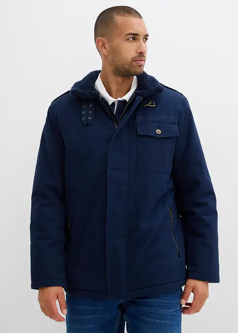 Winterjas van katoen met teddy voering, bonprix