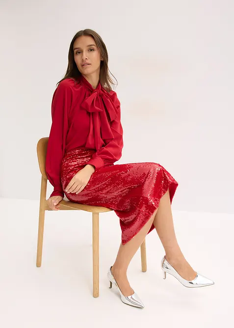 Midirok met pailletten, bonprix