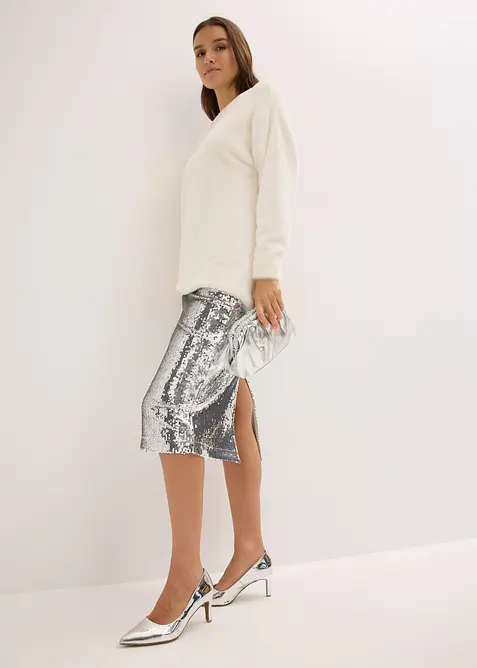Midirok met pailletten, bonprix