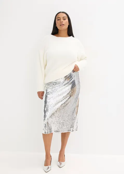 Lange trui van zacht verengaren, bonprix