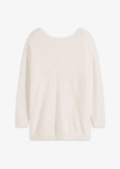 Lange trui van zacht verengaren, bonprix