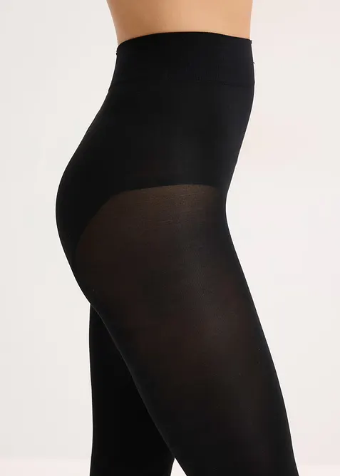 Corrigerende maillot met Belly-Control en comfortabel boordje, 80 den, bonprix