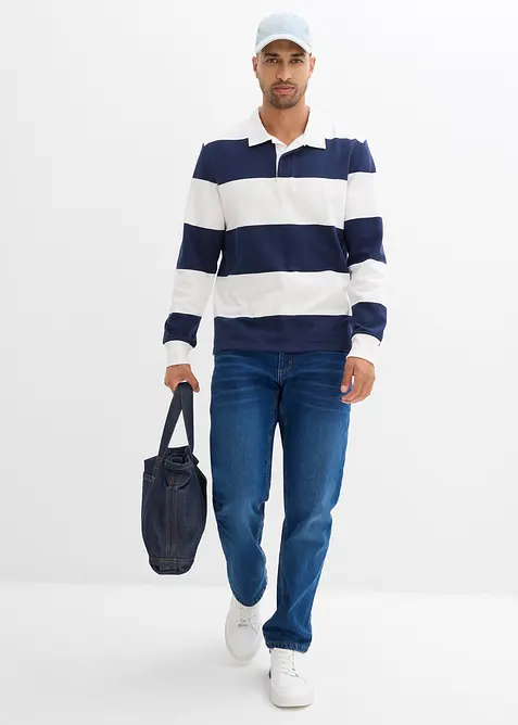 Relaxed fit stretch thermojeans met comfortband, straight, bonprix