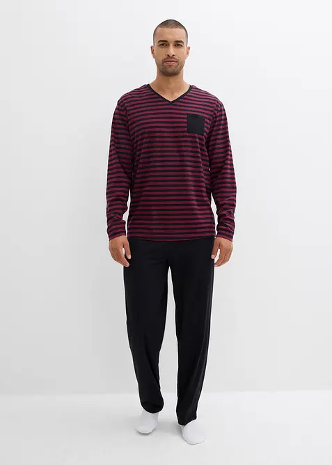 Pyjama van katoen met lange mouwen, bonprix