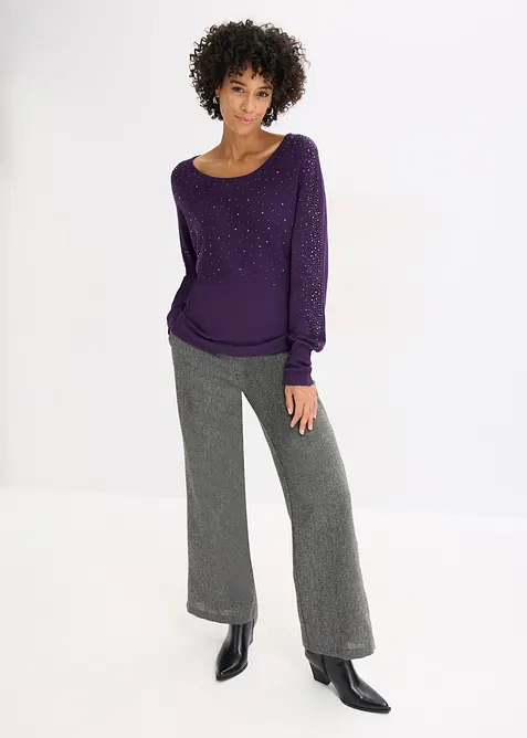Trui met applicatie van strass, bonprix