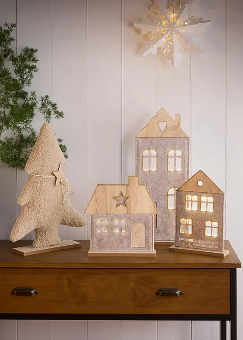 Decoratieve dennenboom met teddy plaid, bonprix