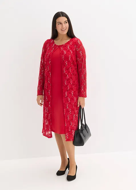 Jurk met kant (2-dlg. set), bonprix