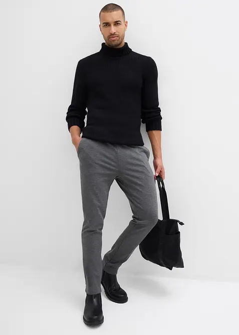 Elegante super stretch broek met comfortband, slim fit, bonprix