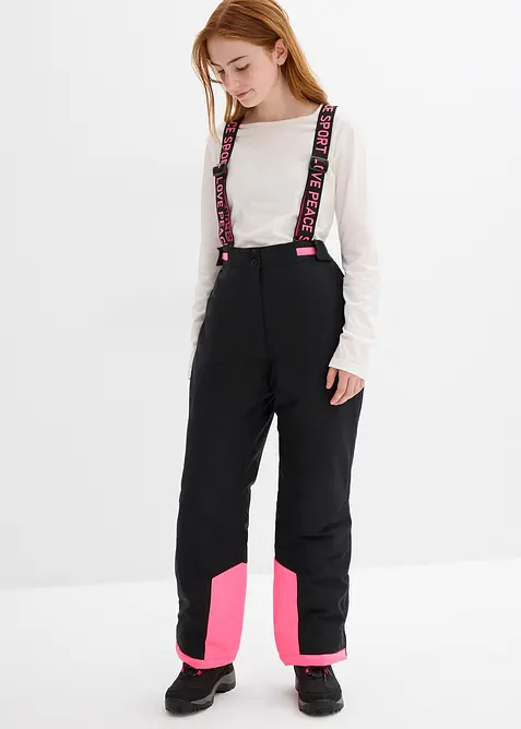 Waterdichte skibroek met afneembare bandjes, bonprix