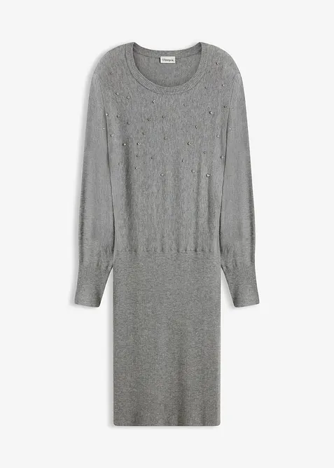 Gebreide jurk in een zachte viscosemix, bonprix