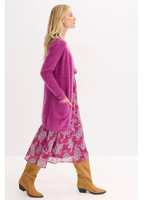 Lang vest in fluffy look, bonprix