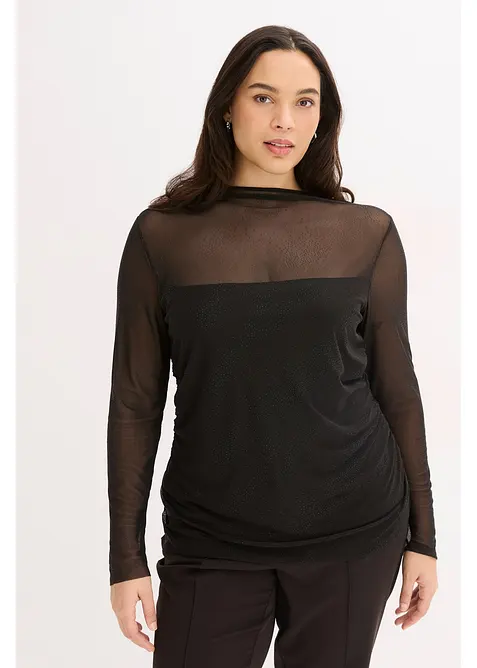 Longsleeve van zacht mesh, bonprix