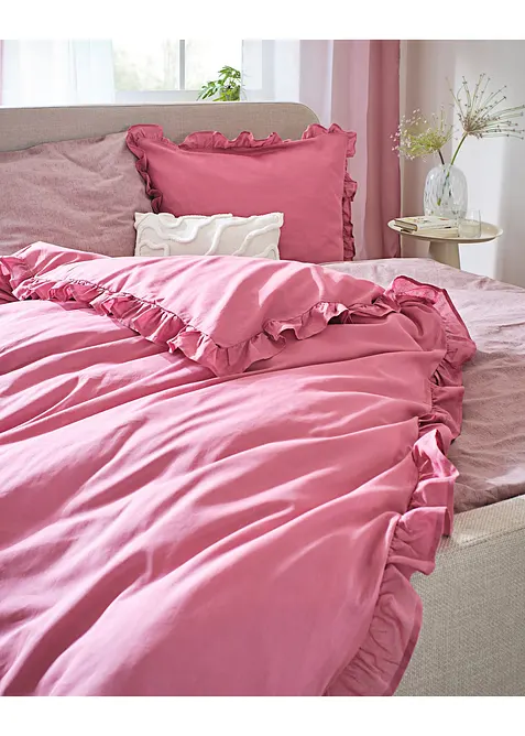 Dekbedovertrek met ruches, bonprix