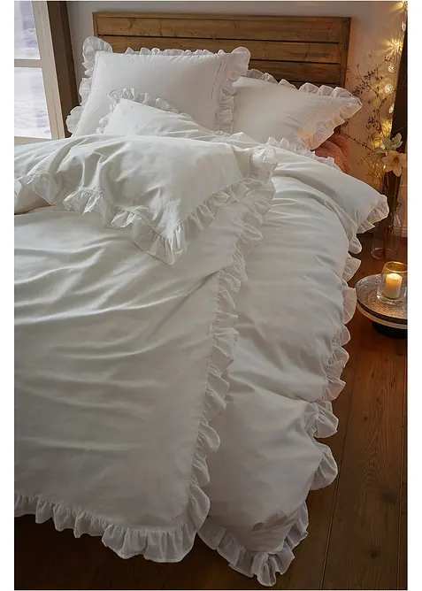 Dekbedovertrek met ruches, bonprix