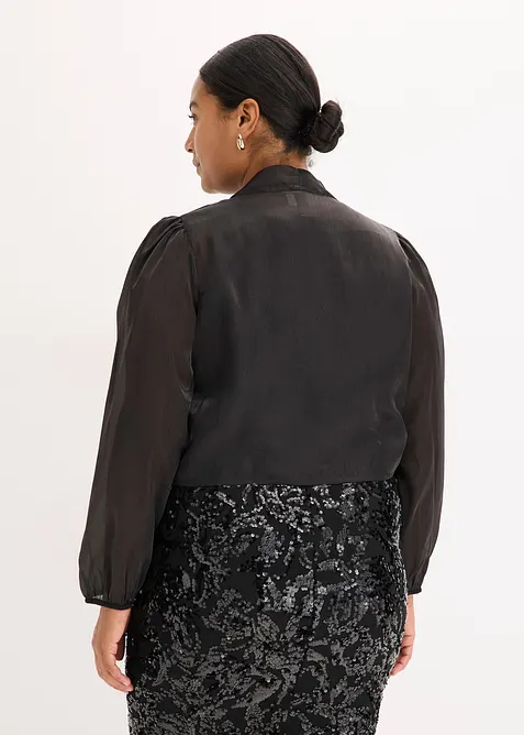 Bolero van fijne tule met strik, bonprix