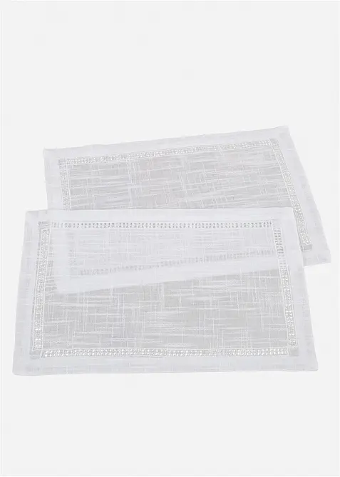 Placemats met broderie anglaise (set van 2), bonprix