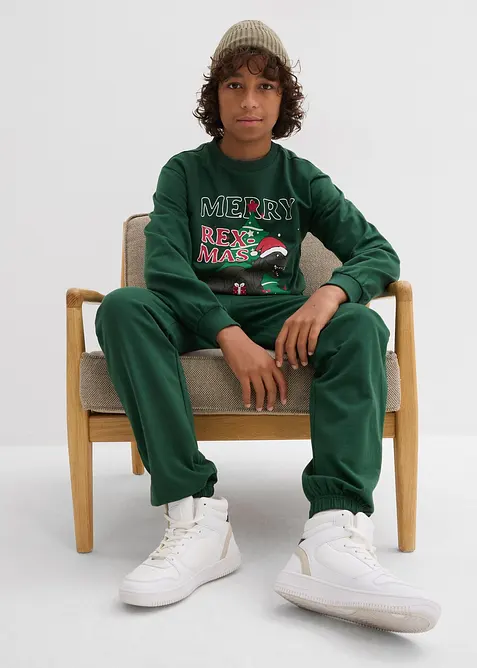 Sweatshirt en joggingbroek van puur katoen (2-dlg. set), bonprix