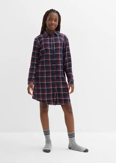 Nachthemd van zacht flanel met knoopsluiting, bonprix