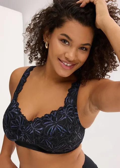 Steun bh zonder beugels met meerkleurig glittergaren, bonprix