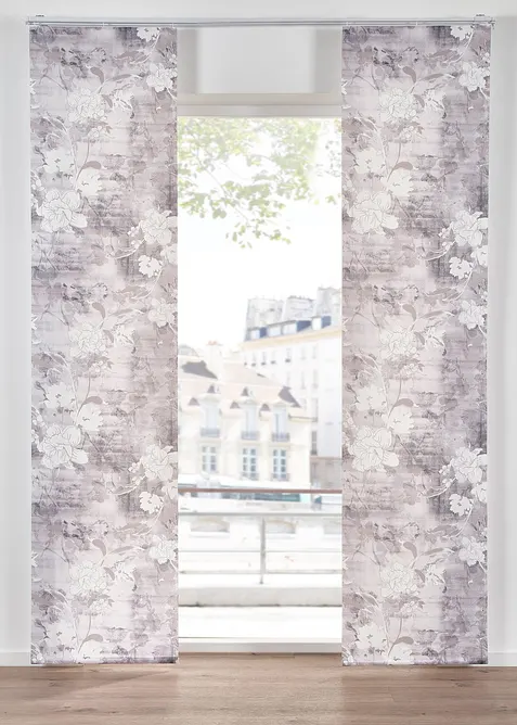 Ondoorzichtig paneelgordijn met print (1 stuk), bonprix