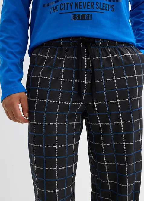 Pyjama van katoen met lange mouwen en knoopsluiting, bonprix