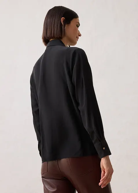 Blouse met zijde, bonprix