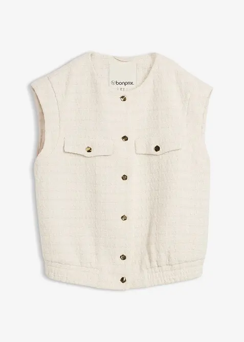 Mouwloze blazer met wol, bonprix