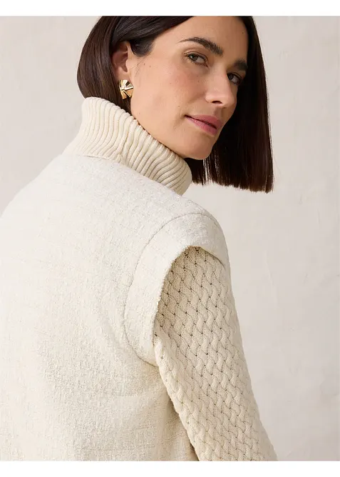 Mouwloze blazer met wol, bonprix