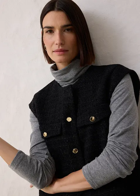 Mouwloze blazer met wol, bonprix