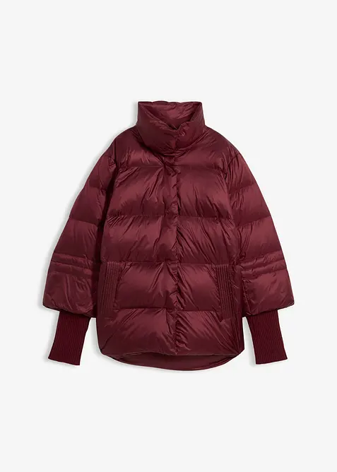 Donsjas met gerecyclede dons en gebreide mouwen, bonprix