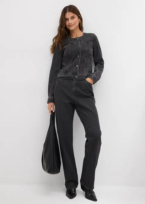 Spijkerjas met strass, bonprix