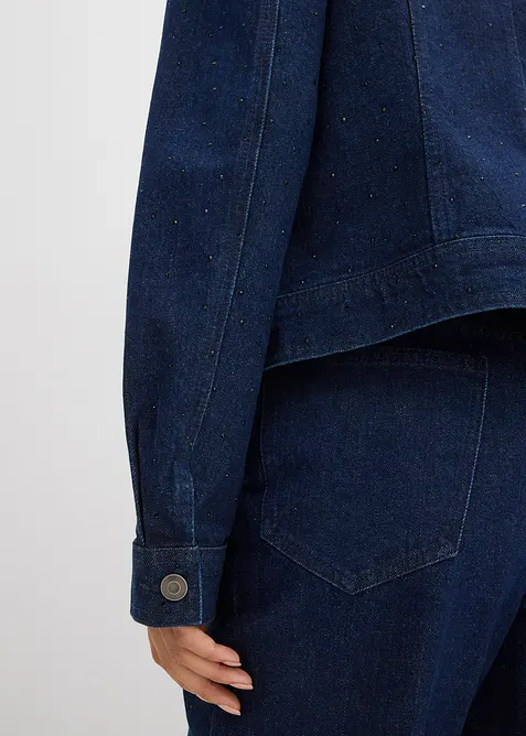 Spijkerjas met strass, bonprix