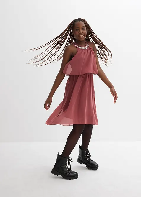 Feestelijke meisjes jurk van chiffon, bonprix