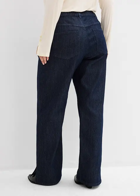 Wide leg jeans met comfortband, high waist, bonprix