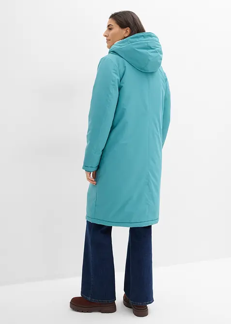 Lange winterjas met teddy in de capuchon, bonprix