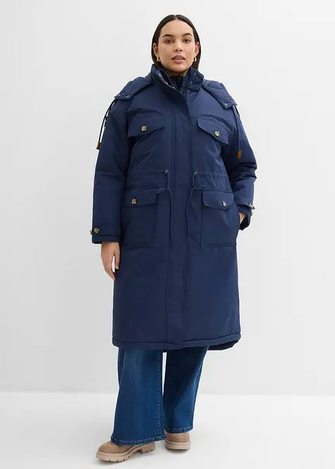 Lange winterjas in layerlook, bonprix