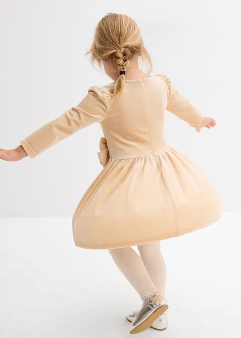 Meisjes jurk van fluweel, bonprix