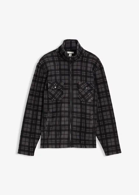Fleece jas met opstaande kraag, bonprix