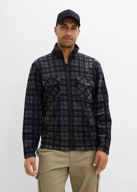 Fleece jas met opstaande kraag, bonprix