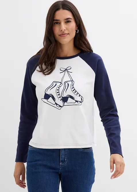 Raglan longsleeve van puur katoen, bonprix