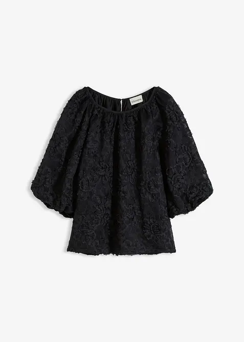 Blouse met een gestructureerd bloemmotief, bonprix