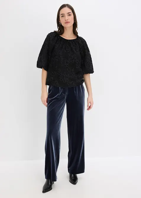 Blouse met een gestructureerd bloemmotief, bonprix