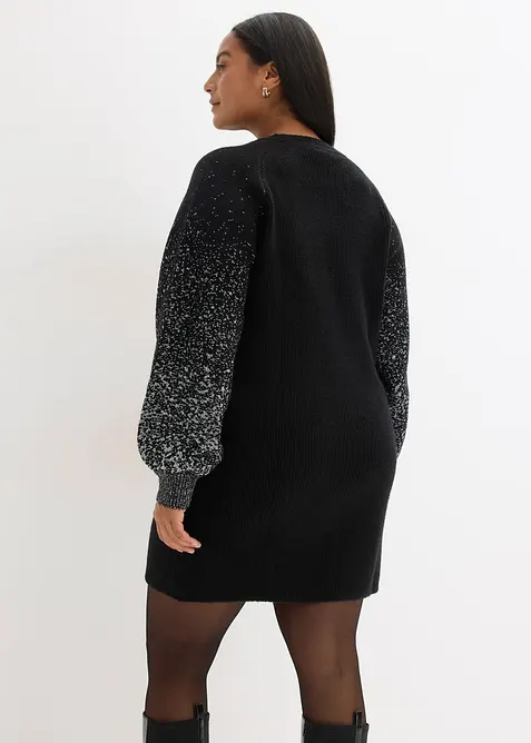 Gebreide jurk met glittereffect, bonprix
