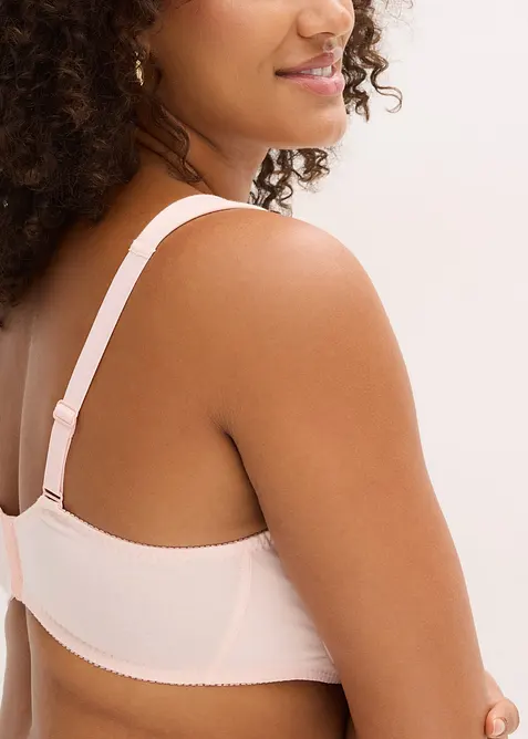 Beugel bh met biologisch katoen en kant (set van 2), bonprix