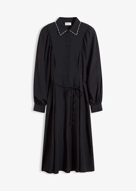 Midi-jurk met parelapplicatie, bonprix