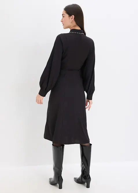 Midi-jurk met parelapplicatie, bonprix