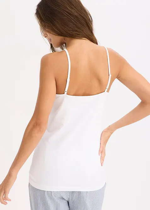 Hemd met biologisch katoen en kant (set van 2), bonprix